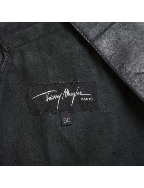 Veste THIERRY MUGLER homme cuir noir
