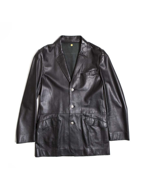 Veste THIERRY MUGLER homme cuir noir