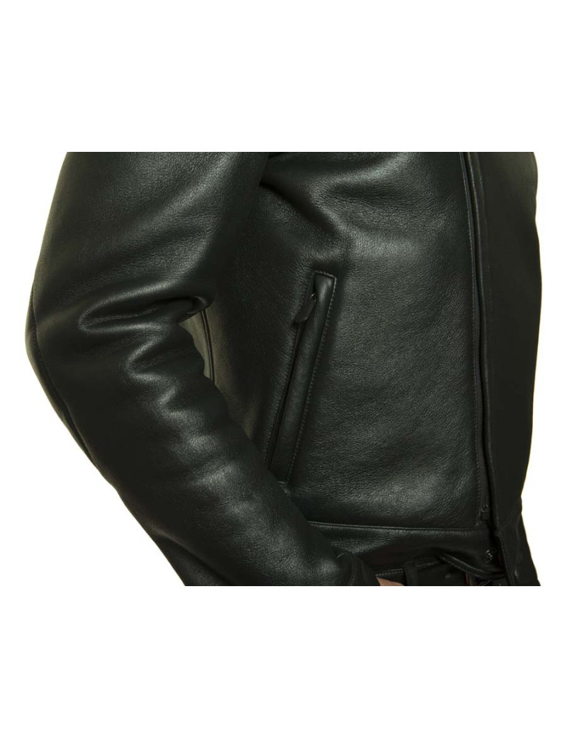 Blouson BOTTEGA VENETA peau retournée noire