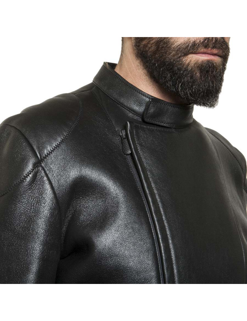 Blouson BOTTEGA VENETA peau retournée noire