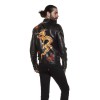 Jacket VALENTINO embroidered black smooth lamb leather "Funky dragon"