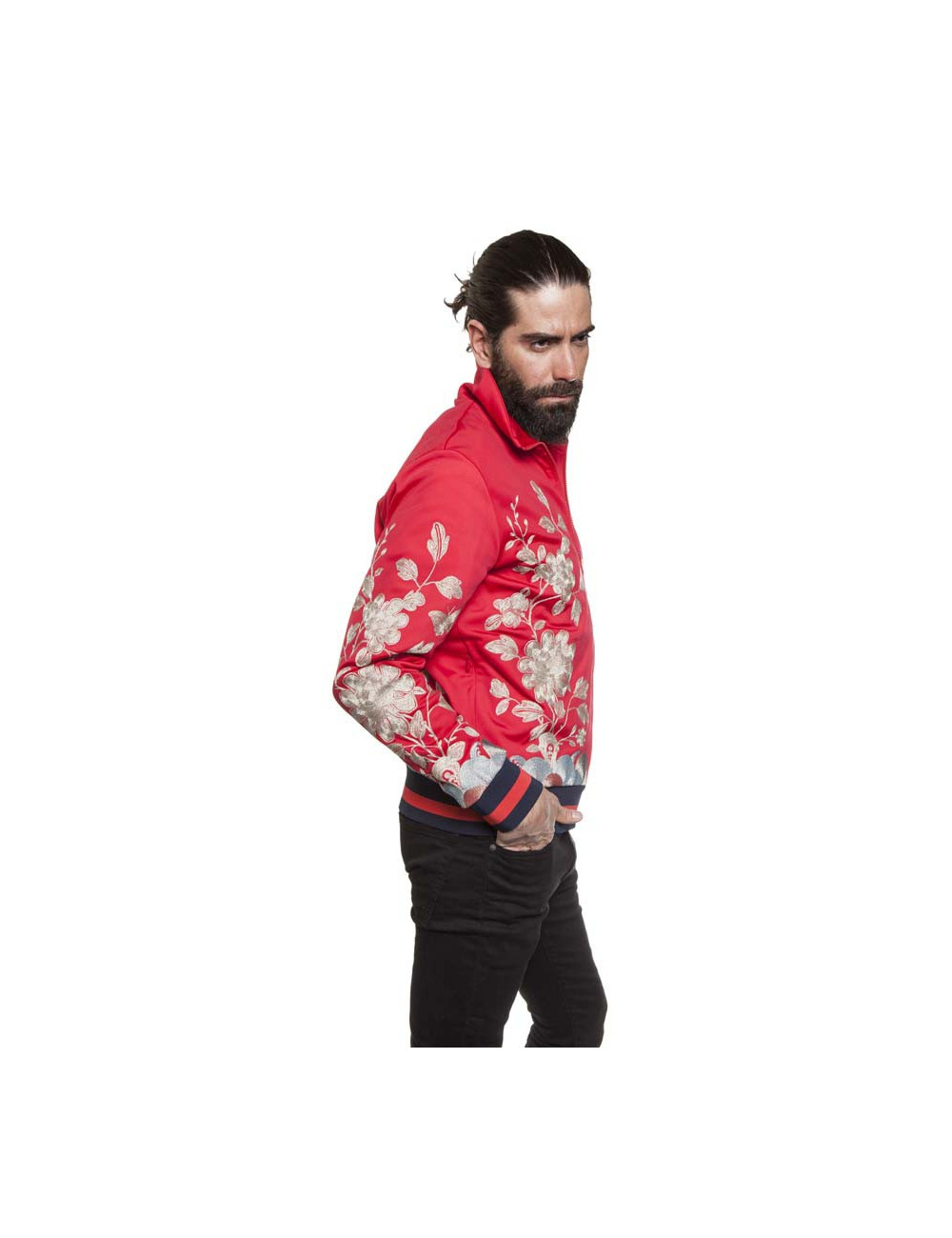 Veste GUCCI jersey broderies fleurs