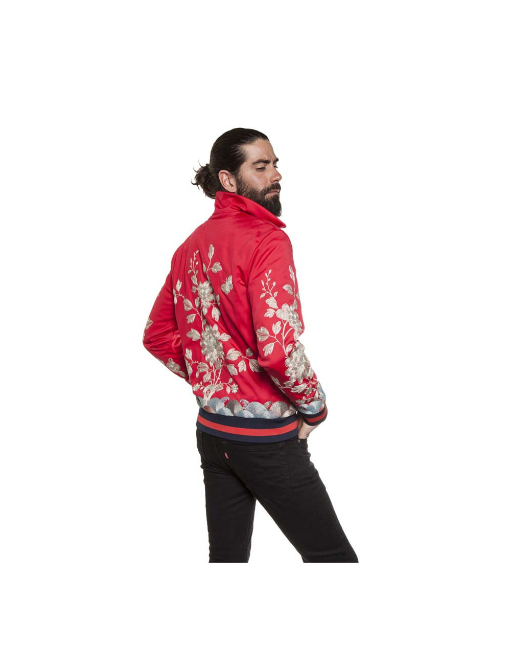Veste GUCCI jersey broderies fleurs