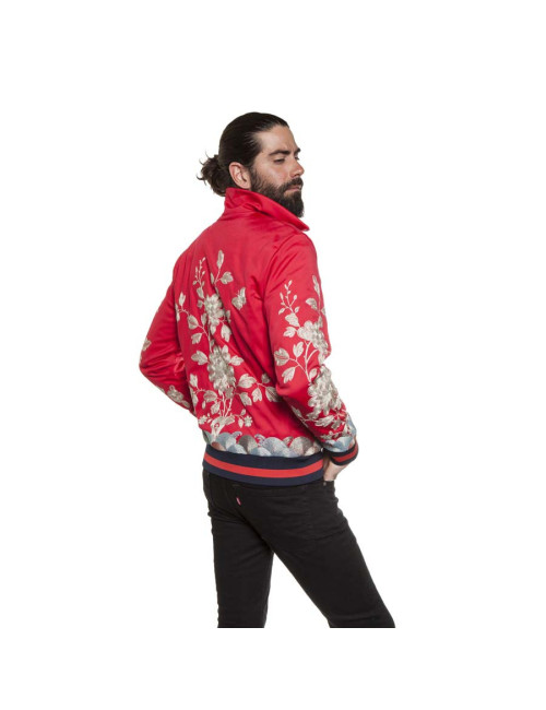Jacket GUCCI size L jersey embroidery flowers