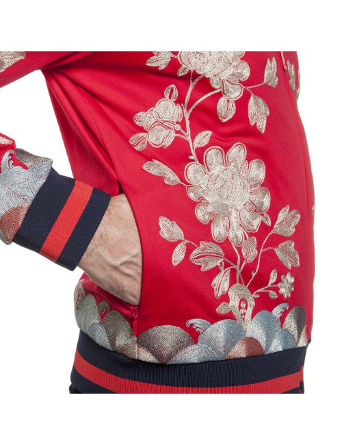 Veste GUCCI jersey broderies fleurs