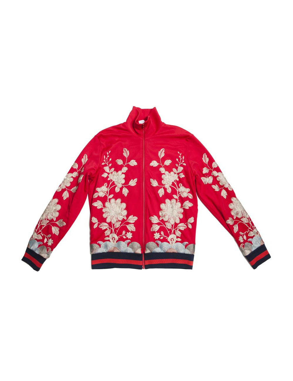 Jacket GUCCI size L jersey embroidery flowers