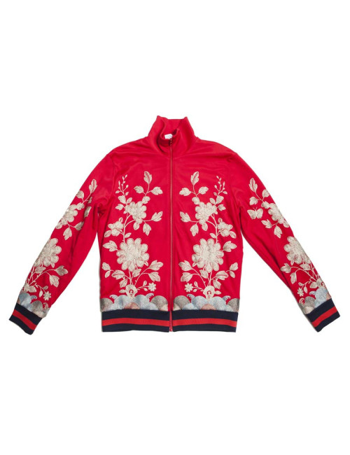 Jacket GUCCI size L jersey embroidery flowers