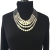 CHANEL 5 rows of pearls necklace