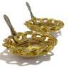 Boucles d'oreille clips perles nacrées et métal doré vintage