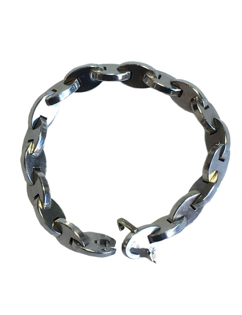 Bracelet HERMES "Grain de café" en argent massif 925