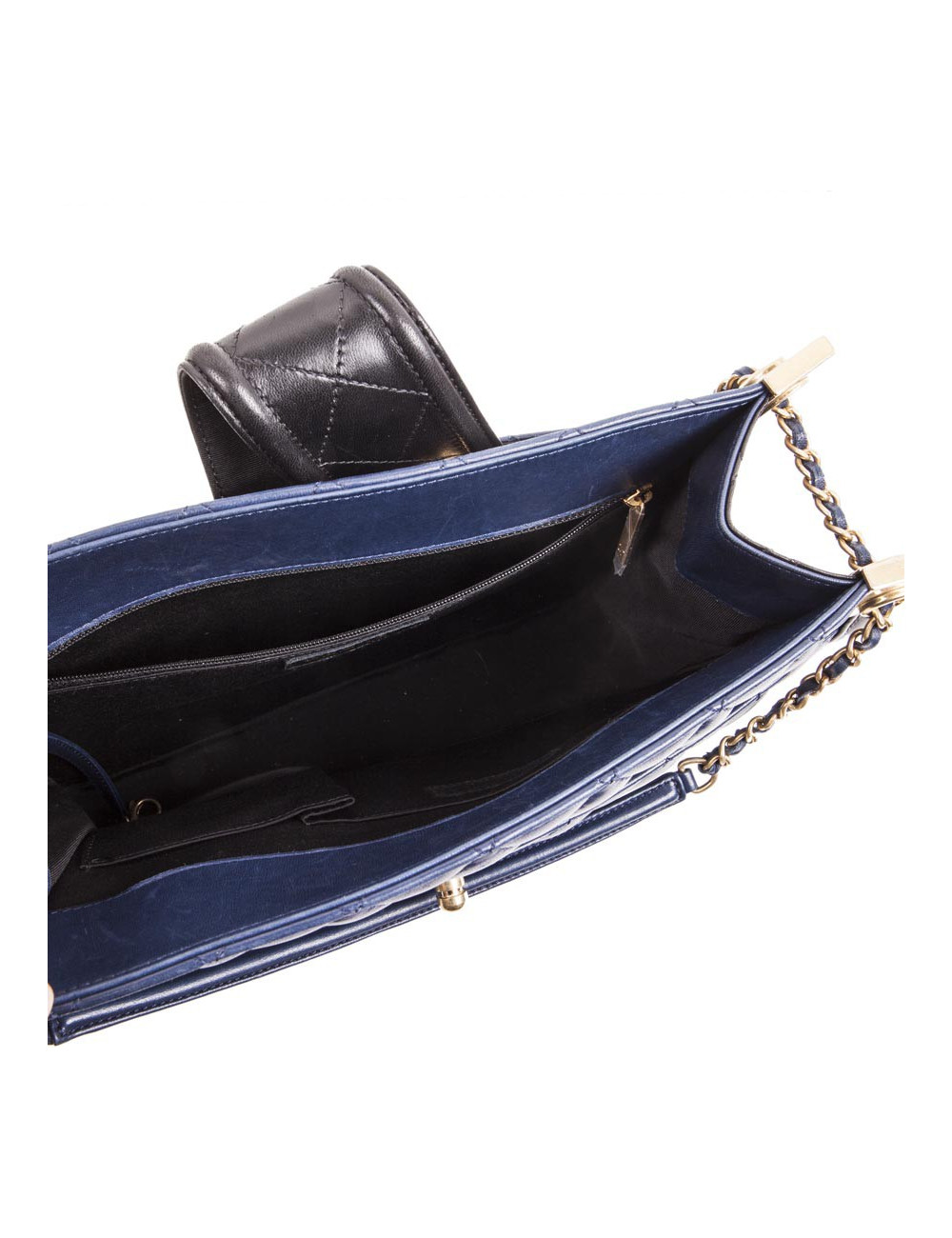 Sac CHANEL bicolore bleu et noir