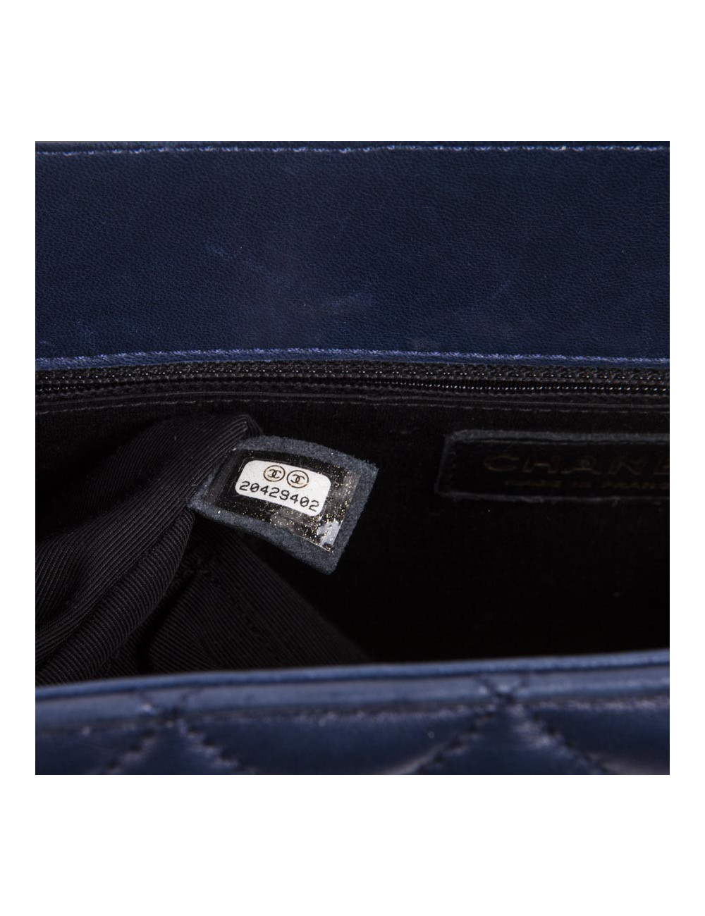 Sac CHANEL bicolore bleu et noir