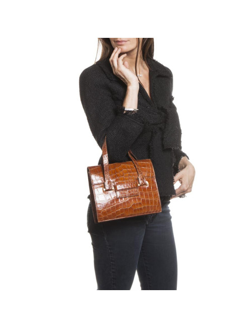 Sac HERMES Vintage "24 faubourg" en aligator