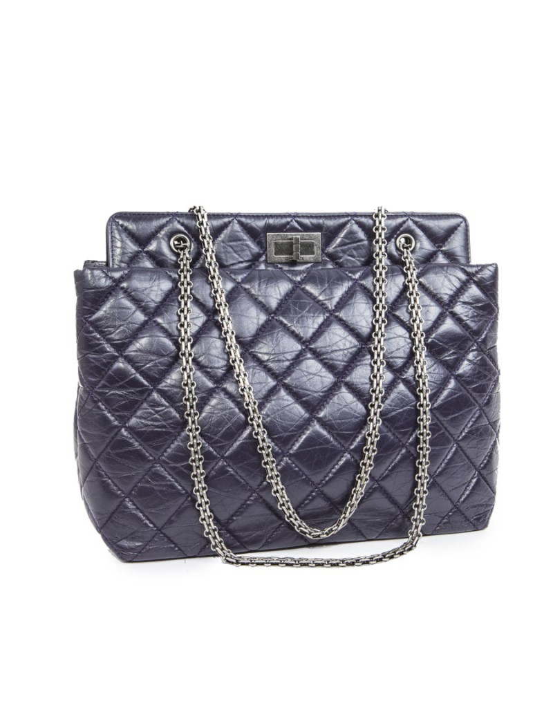 Sac CHANEL cuir matelassé violet