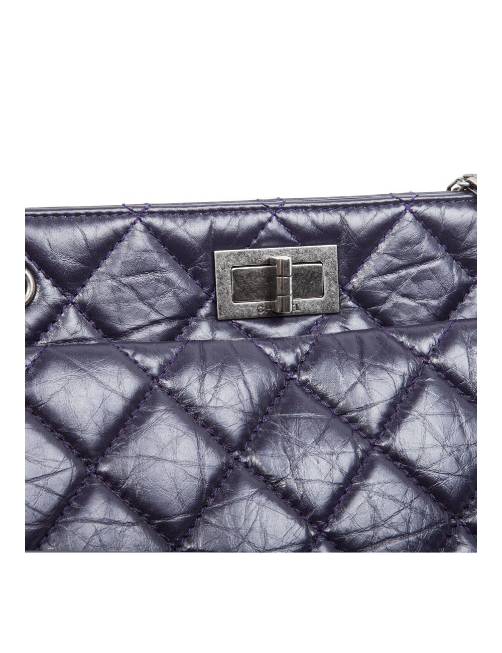 Sac CHANEL cuir matelassé violet
