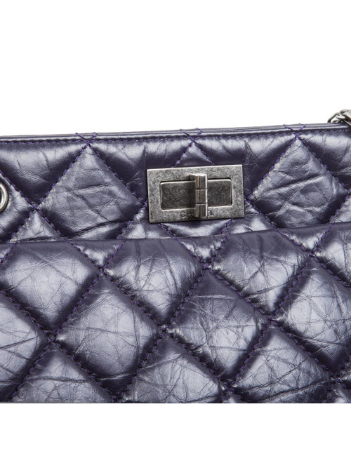Sac CHANEL cuir matelassé violet