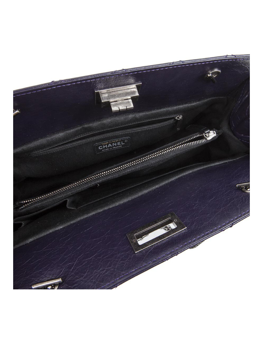 Sac CHANEL cuir matelassé violet