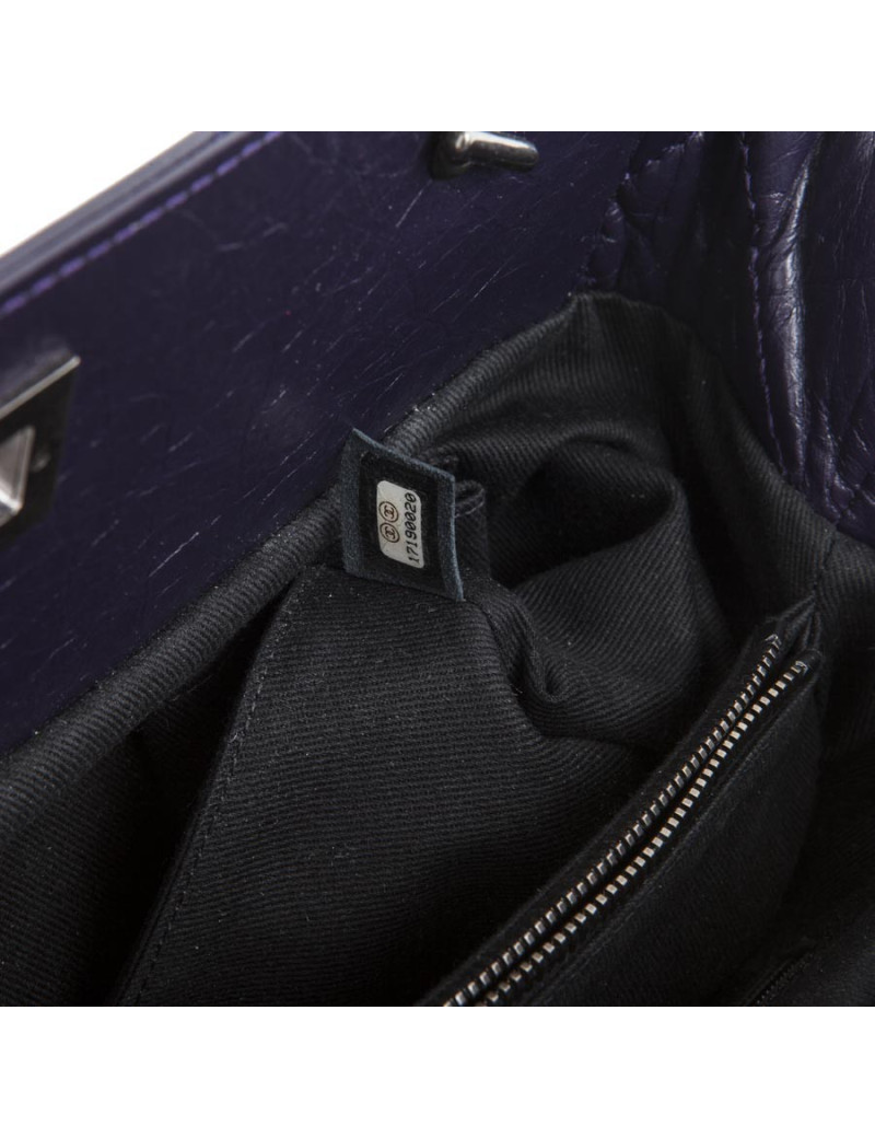 Sac CHANEL cuir matelassé violet