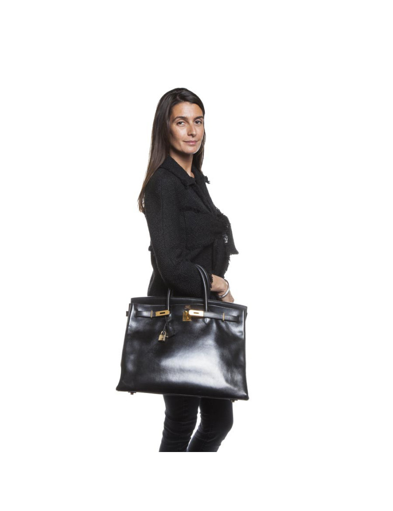  Birkin 40 HERMES cuir box noir 