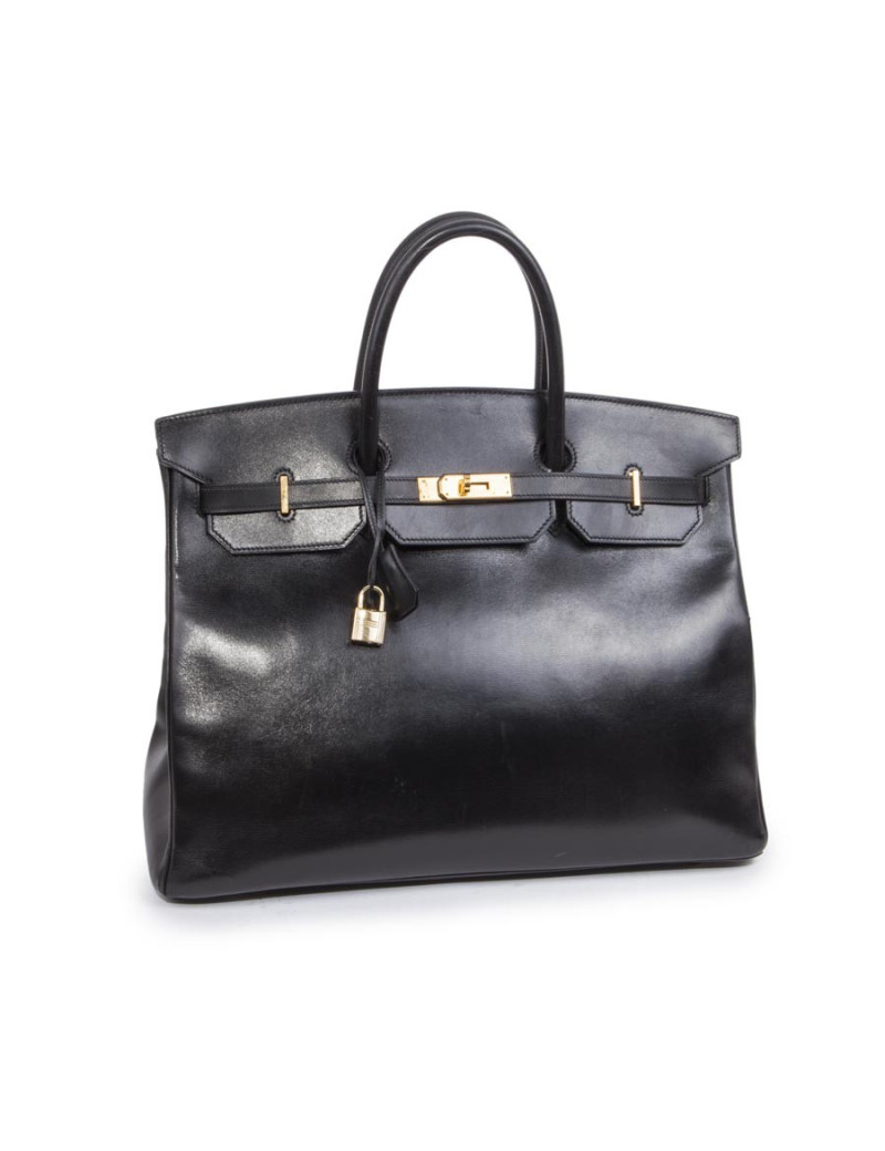  Birkin 40 HERMES cuir box noir 