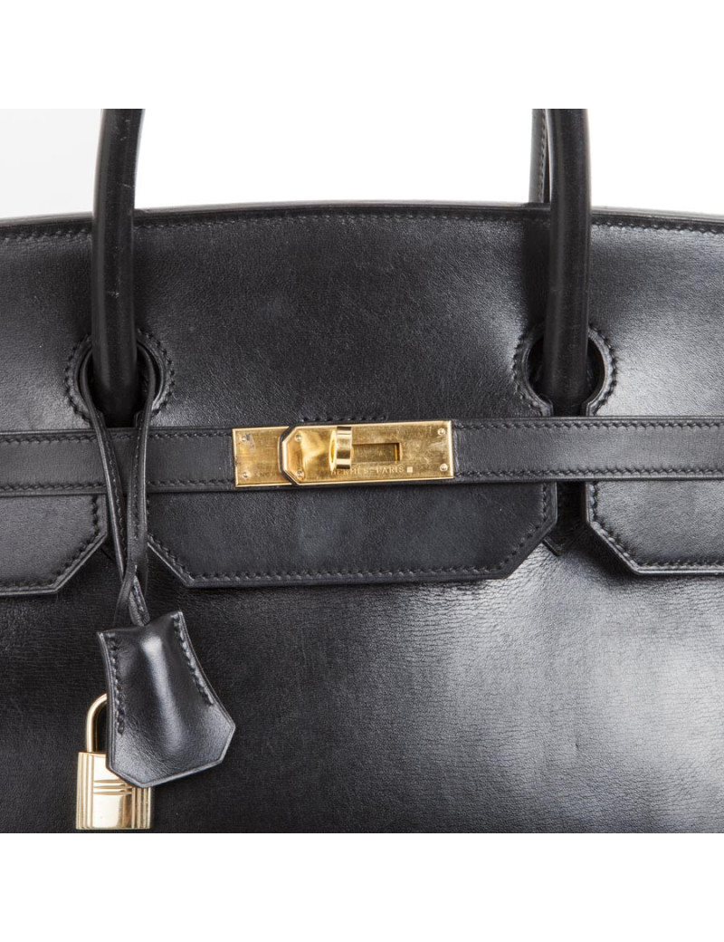  Birkin 40 HERMES cuir box noir 