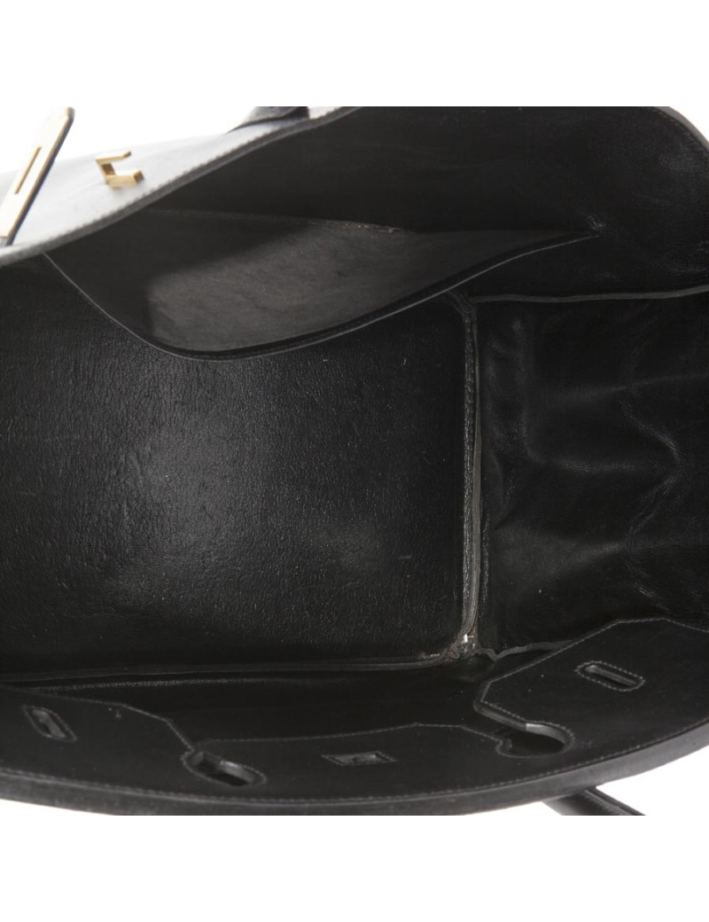  Birkin 40 HERMES cuir box noir 