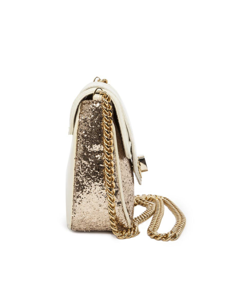 Petit sac JACKIE SMITH en cuir et doré