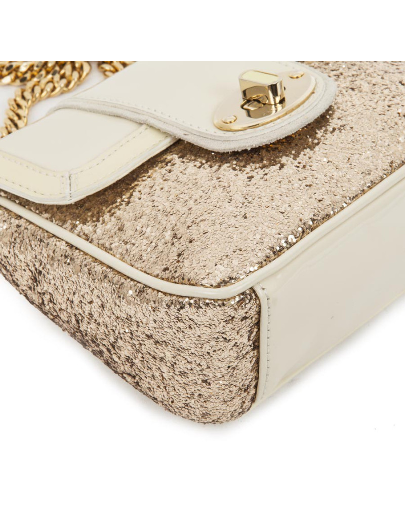 Petit sac JACKIE SMITH en cuir et doré