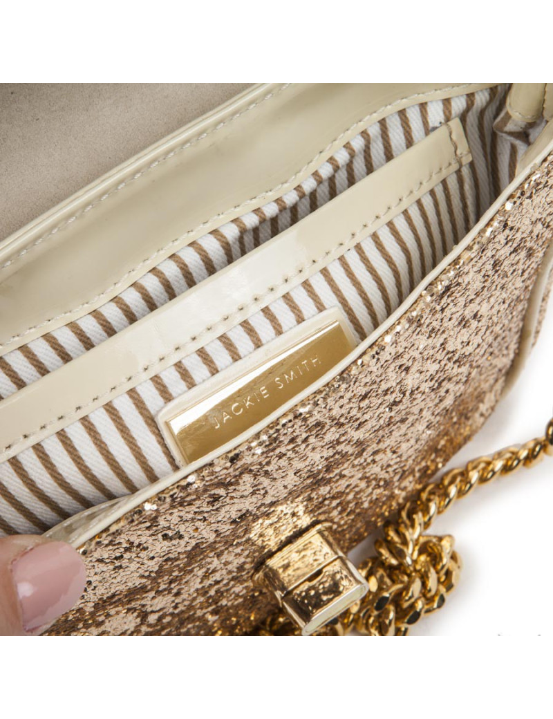 Petit sac JACKIE SMITH en cuir et doré