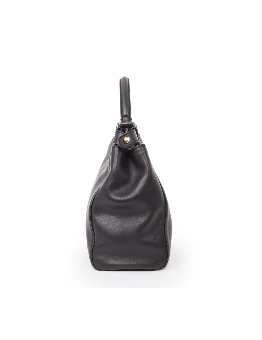 Sac Peekaboo FENDI en cuir lisse noir 