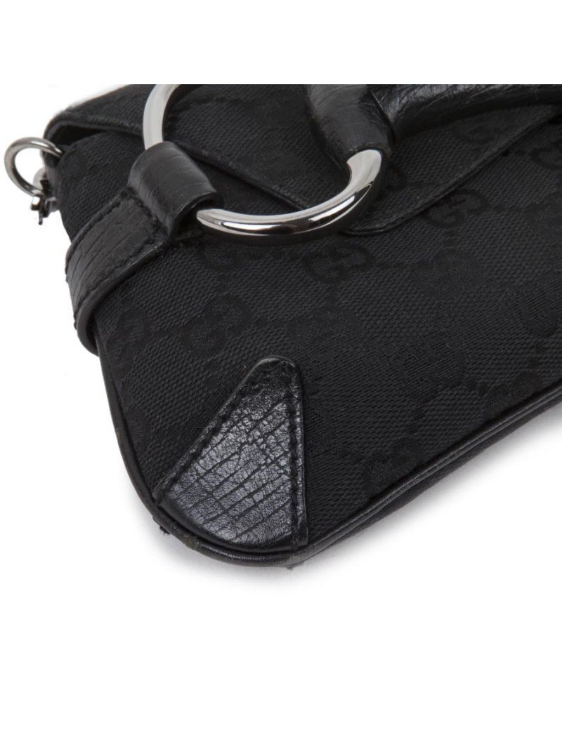 Sac GUCCI cuir monogram avec boucle mors