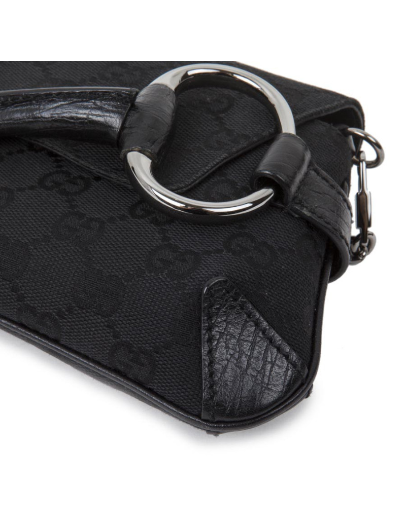 Sac GUCCI cuir monogram avec boucle mors