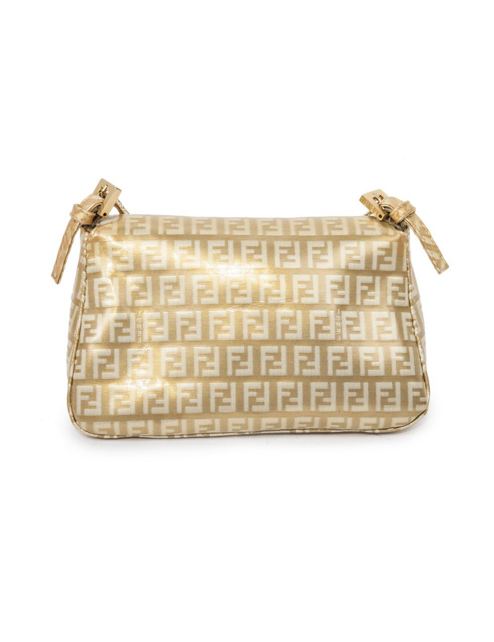 Sac FENDImonogram doré verni