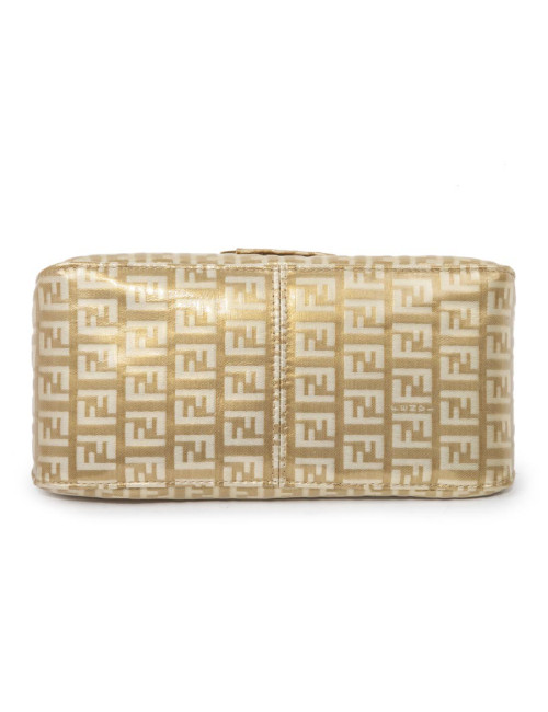 Sac FENDImonogram doré verni