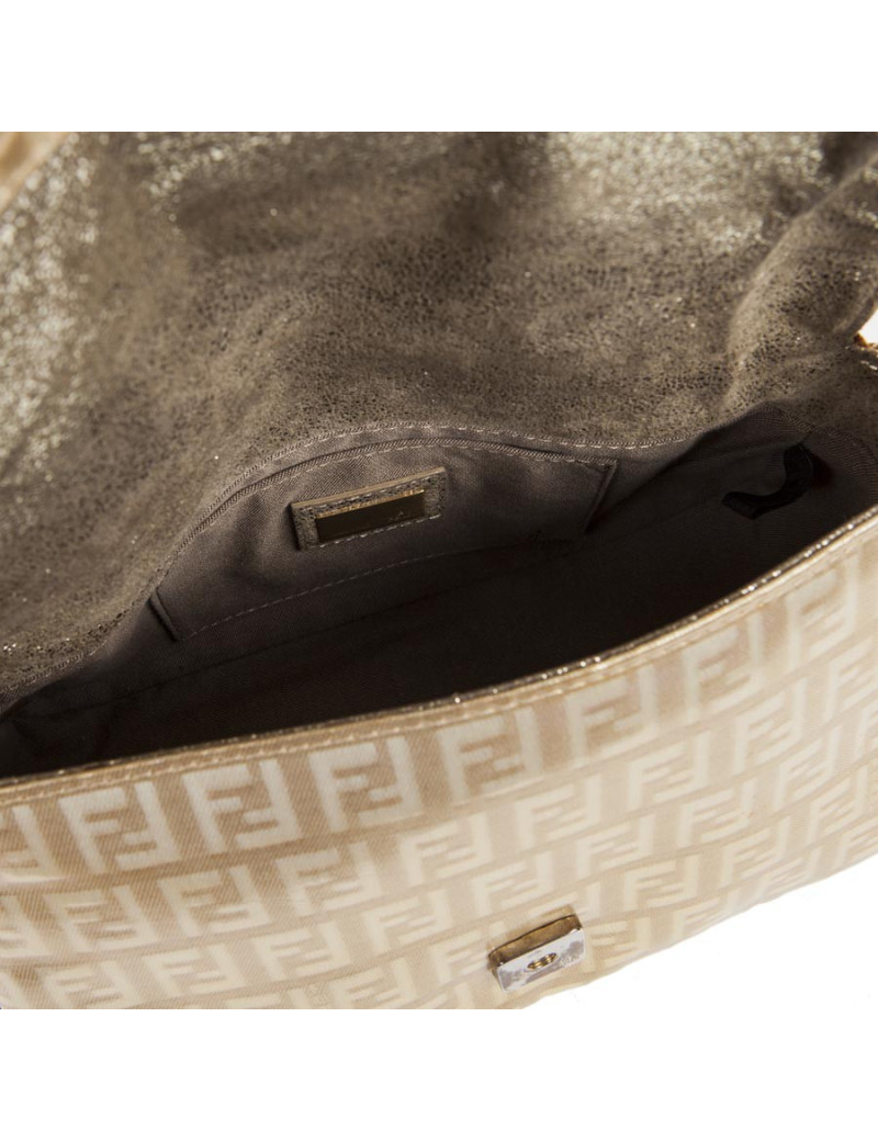 Sac FENDImonogram doré verni