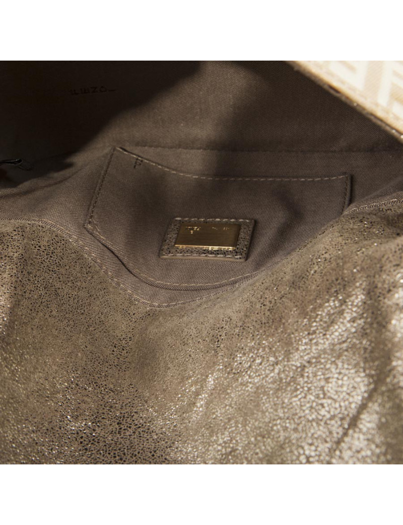 Sac FENDImonogram doré verni
