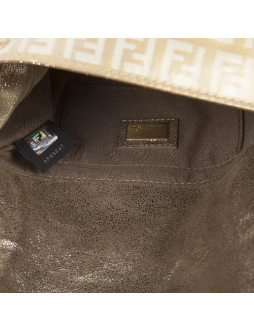 Sac FENDImonogram doré verni