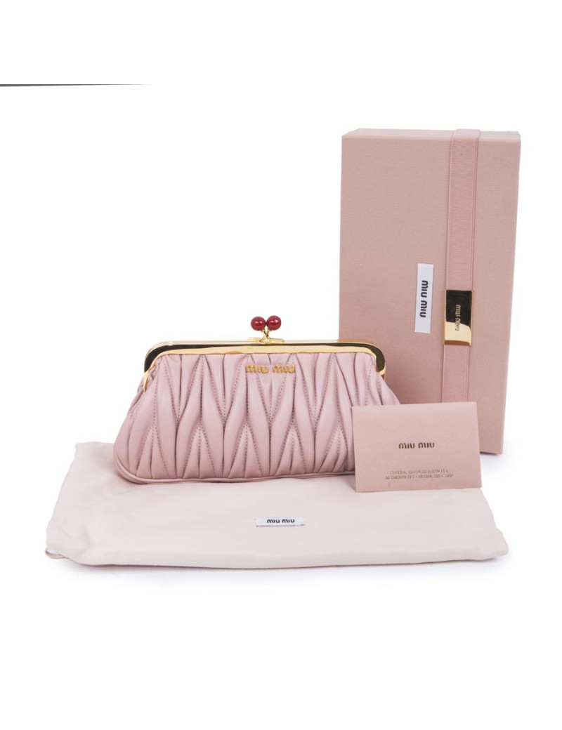 Pochette MIU MIU rose poudré