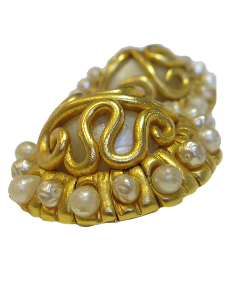 Boucles d'oreille clips Chanel couture vintage