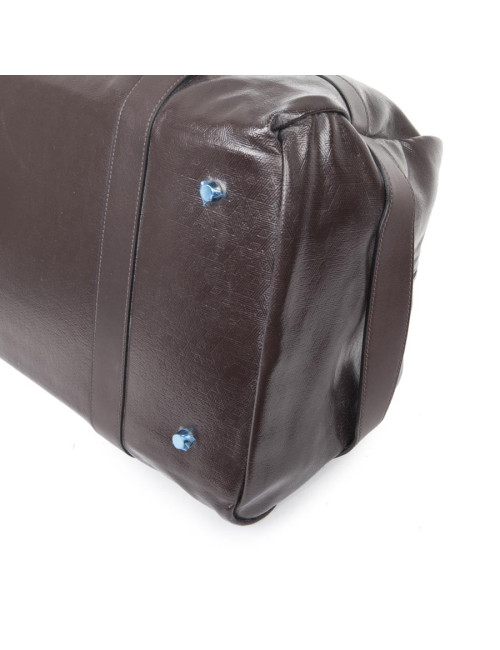 Sac Weekend HERMES cuir et amazonia marron