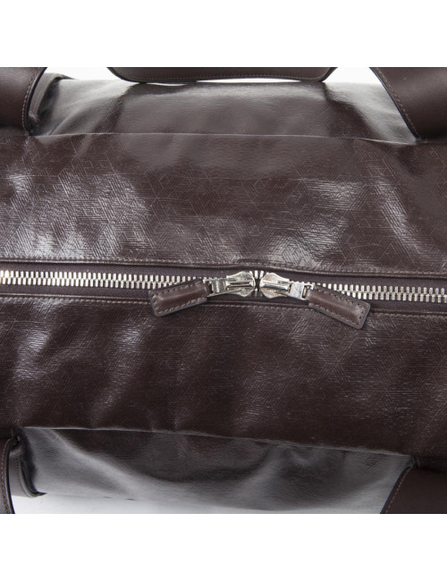 Sac Weekend HERMES cuir et amazonia marron