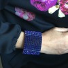 Manchette DANIEL SWAROVSKI sur crystal mesh violet