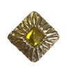 Boucles d'oreille clips JEAN PATOU en métal doré et pierre fantaisie jaune