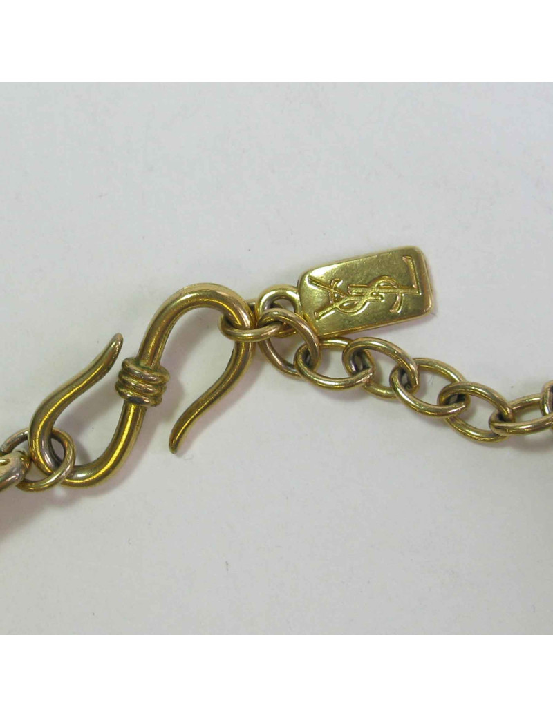 YLS YVES SAINT LAURENT choker necklace in gilded metal