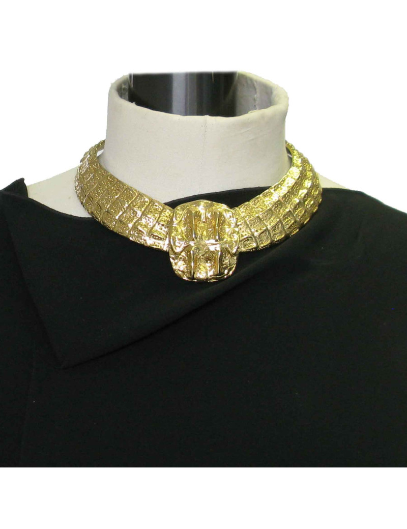 Collier ras de cou YLS YVES SAINT LAURENT en métal doré