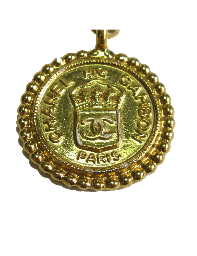 Ceinture CHANEL blanche et chaine dorée vintage