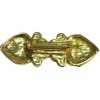Broche métal sans marque dorée à l'or fin vintage