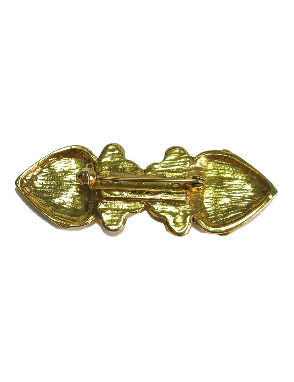 Broche métal doré à l'or fin Vintage