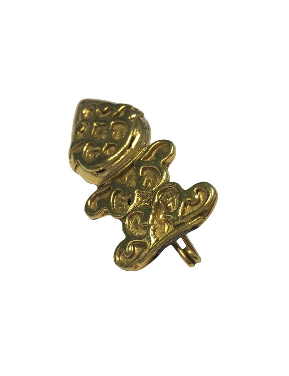 Broche sans marque en métal doré à l'or fin vintage