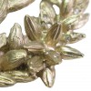 Broche CHANEL Epi de blé en métal doré or mat et strass